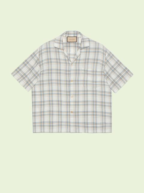 GUCCI Viscose check bowling shirt