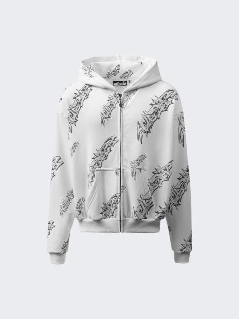 HELLSTAR Roll Print Graffiti Zip Up White