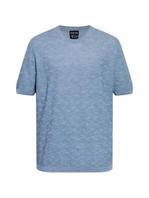 GIORGIO ARMANI textured knit T-shirt