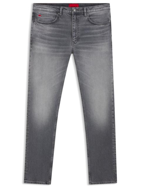 HUGO GREY EXTRA-SLIM-FIT JEANS IN STRETCH DENIM