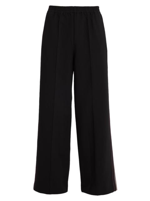 REISS Women's Robyn Striped Wide-Leg Knit Pants - Black