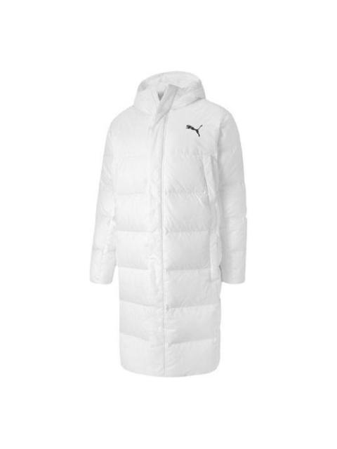 PUMA Long Oversized Down Jacket 'White Black' 585403-02