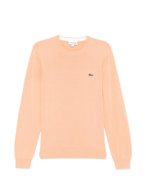 LACOSTE logo-patched  crew-neck sweater