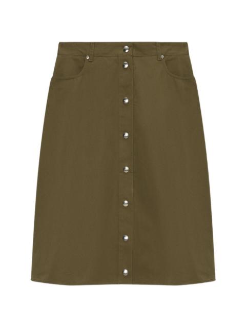 MSGM buttoned midi A-line skirt
