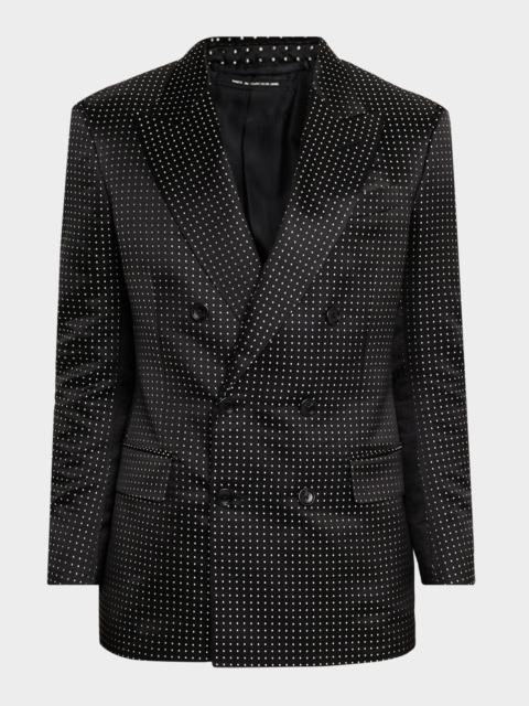 TOM FORD Men's Duchesse Polka Dot Jacquard Dinner Jacket
