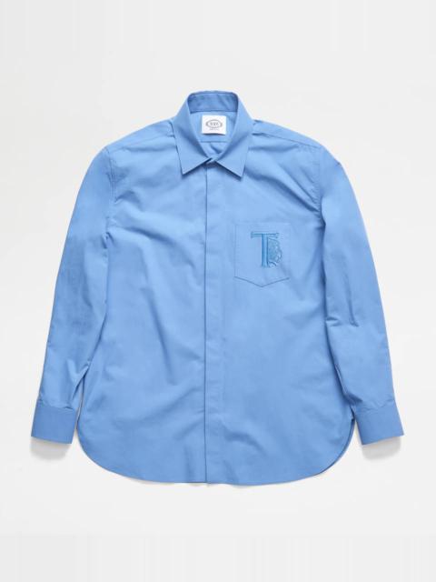 Tod's SHIRT IN COTTON - BLUE