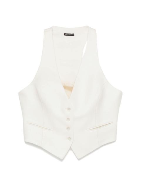 パンツ TOM FORD Racerback Waistcoat TOM FORD Racerback Tuxedo Waistcoat in Steel Grey | FWRD
