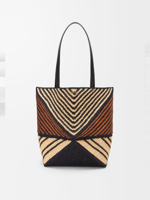 Puzzle Fold Tote in raffia