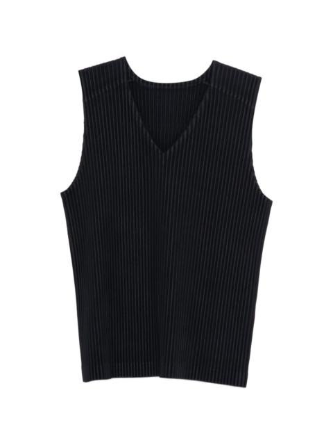 ISSEY MIYAKE V-neck pleated top