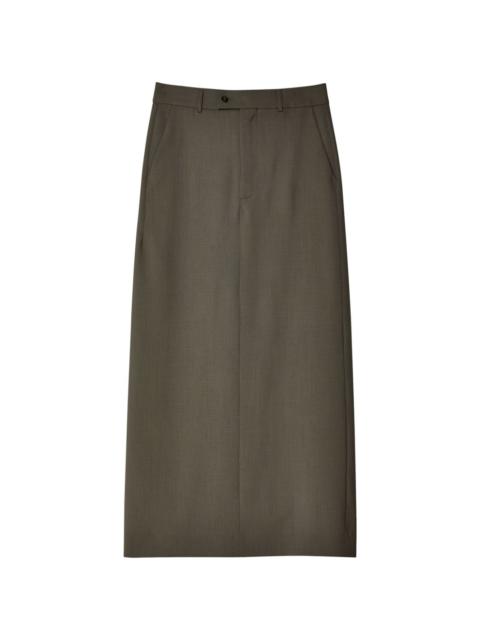 virgin-wool maxi skirt