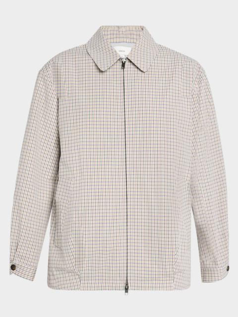Vince Oversized Gardeners Check Bomber Jacket