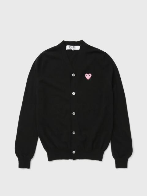 Comme des Garçons PLAY PINK EMBLEM V-NECK CARDIGAN