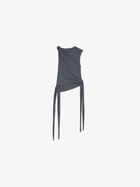 GANNI TOP IN GREY JERSEY