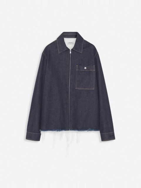 Lanvin ZIPPED DENIM SHIRT