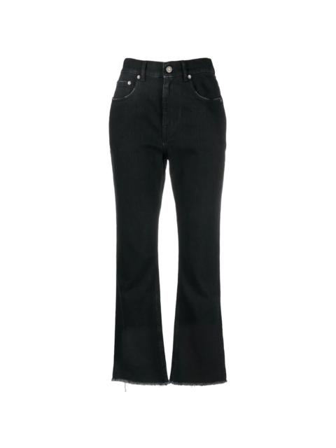 cropped straight-leg jeans