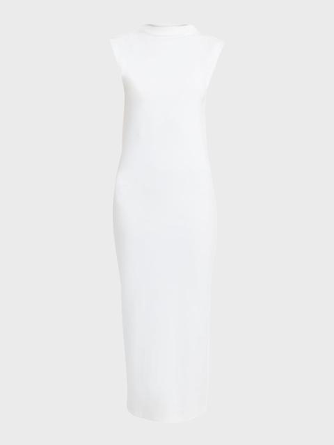 armarium Rose Ribbed Cotton Maxi Dress