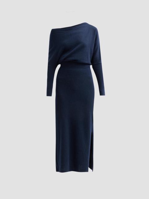 Altuzarra Women's Kasos One-Shoulder Drape Midi-Dress - Navy