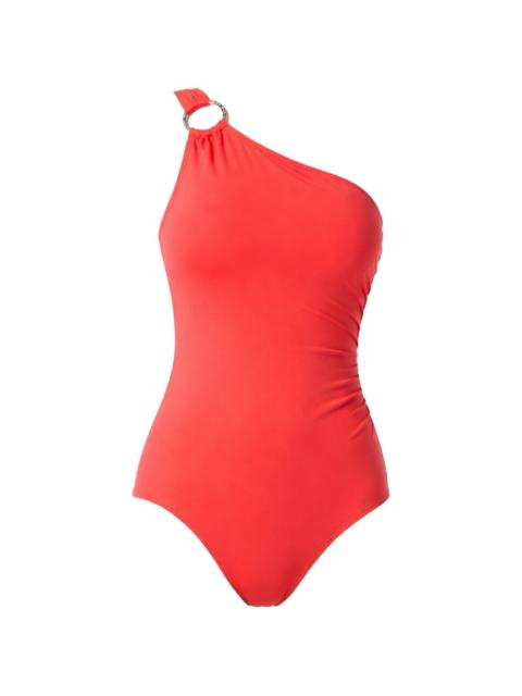 MICHAEL KORS one-shoulder ring-detail swimsuit