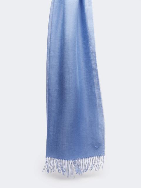 WEEKEND Max Mara Linen stole with fringes - LIGHT BLUE