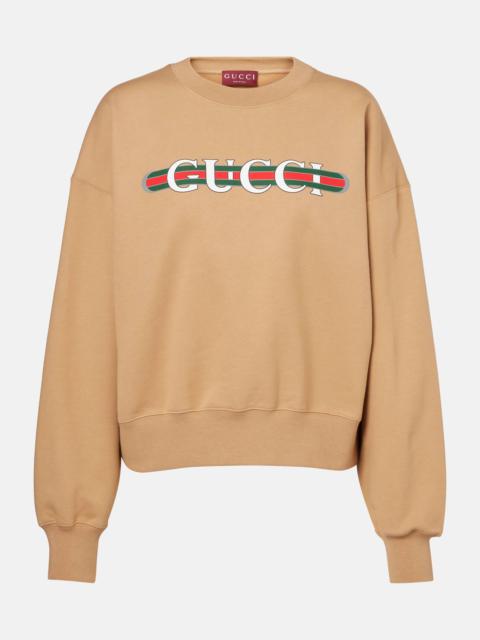 GUCCI Logo cotton jersey sweatshirt