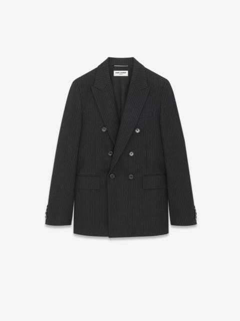 SAINT LAURENT jacket in wool gabardine | REVERSIBLE 