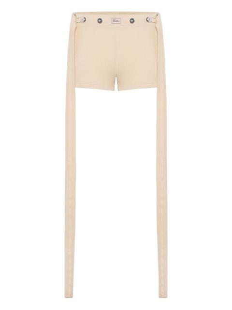 Jean Paul Gaultier ribbed patch-detail shorts