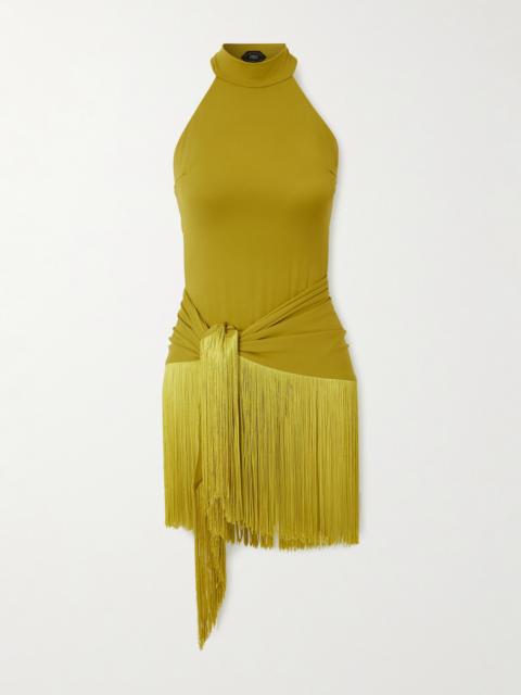 Taller Marmo Artemis Fringed Swimsuit And Pareo Set