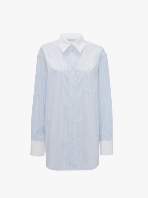 Victoria Beckham Oversized Mens Shirt In Blue