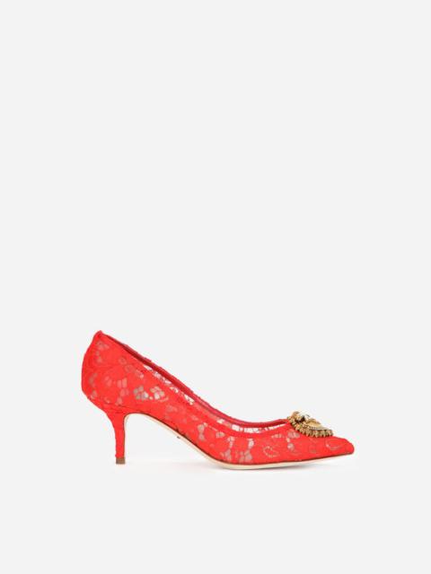 Dolce & Gabbana Taormina lace pumps with Devotion heart