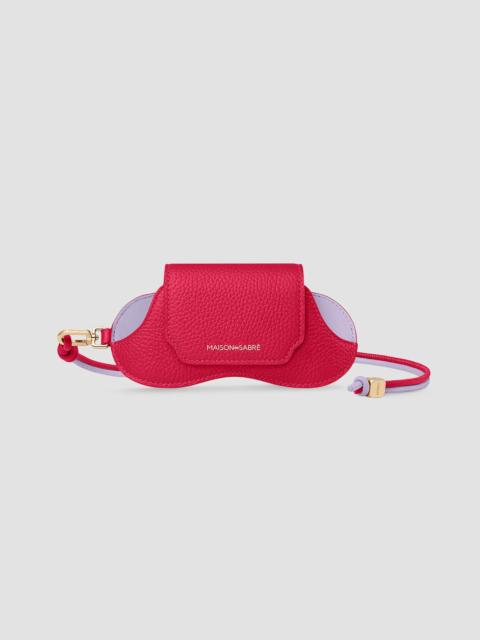 MAISON de SABRÉ Women's Leather Sunglasses Sling Case - Fuchsia Lavender
