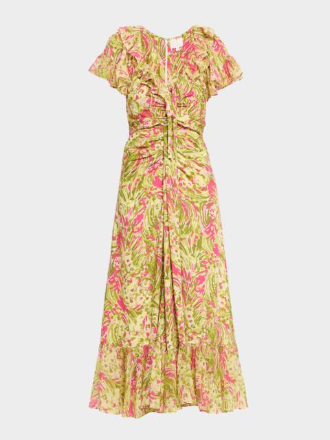 Cinq à Sept Ivey Daisy Swirl Midi Dress