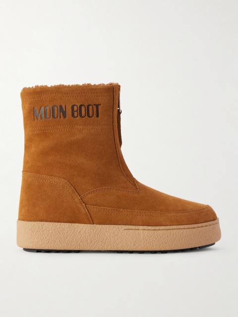 MOON BOOT Lara Suede And Shearling Ankle Boots