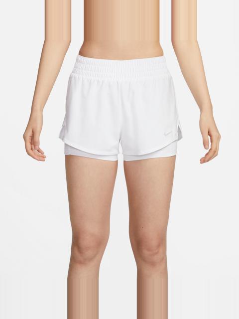 Nike (WMNS) Nike Dri-FIT One Mid Rise 3" 2-in-1 Shorts 'White' DX6013-100