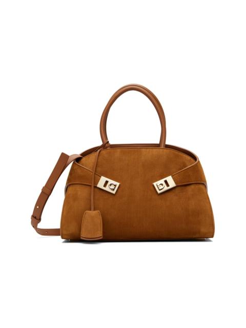 FERRAGAMO Tan Hug M Hand Bag