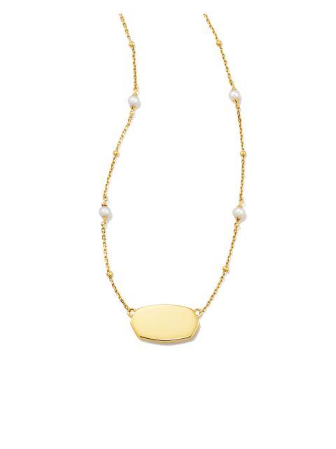 KENDRA SCOTT Elisa Pearl 18k Gold Vermeil Pendant Necklace in Freshwater Cultured Pearl