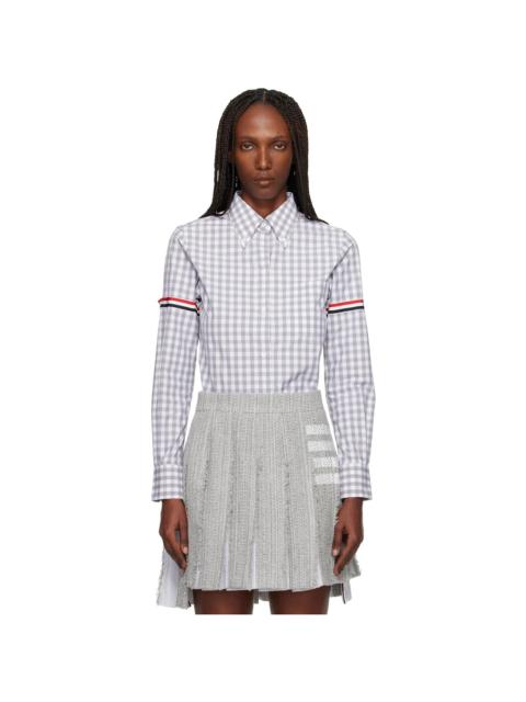 Thom Browne Gray Classic Long Sleeve Point Collar Shirt