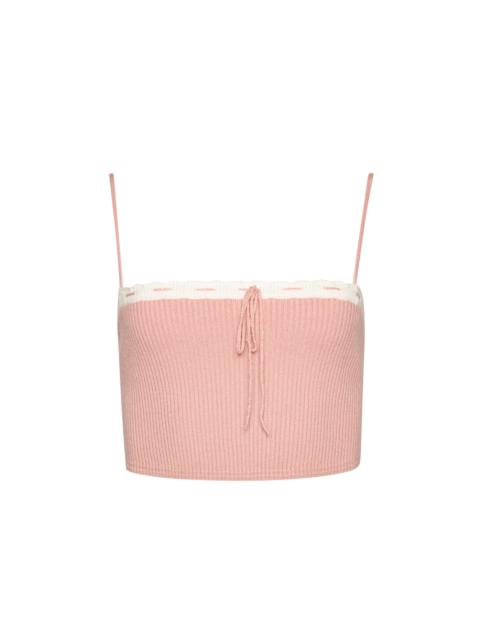 GUIZIO CIELO RIB KNIT TOP