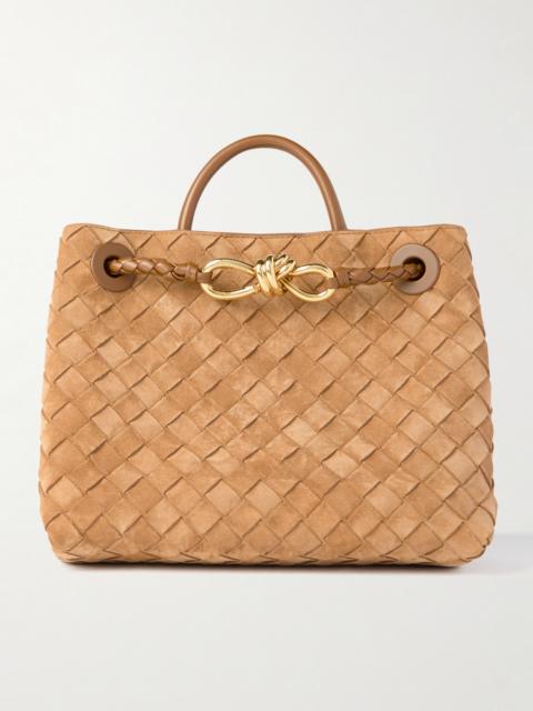 Bottega Veneta Andiamo Small Intrecciato Suede Tote