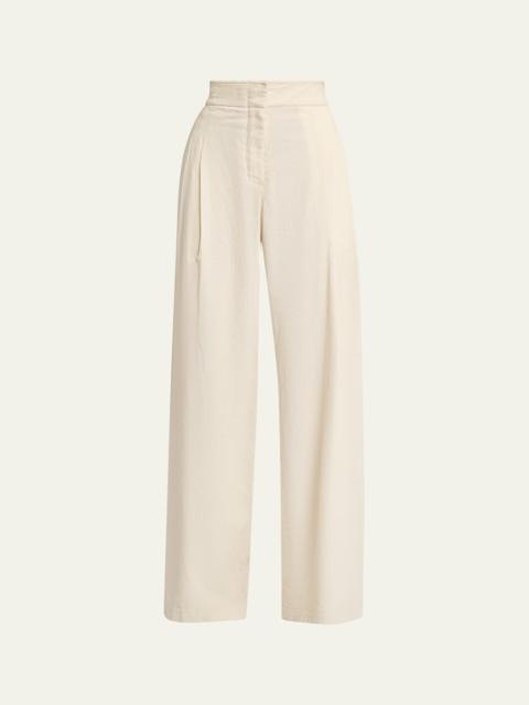 Proenza Schouler Rosalie Wide-Leg Corduroy Pants