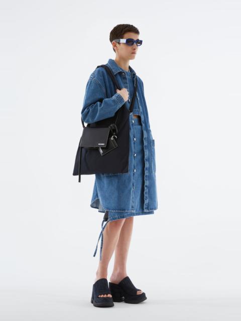 SUNNEI WASHED DENIM LONG OVER SHIRT