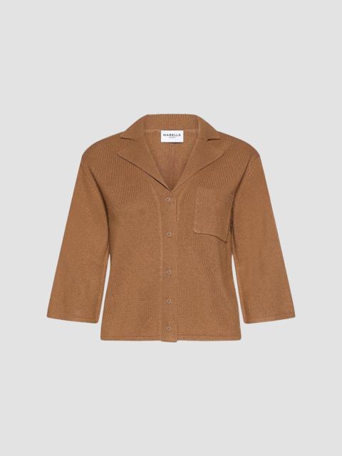 MARELLA Women's Boxy Cashmere and Wool Shirt Jacket - Camel
