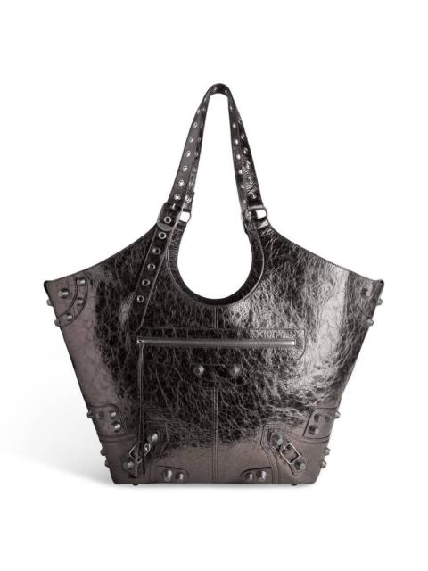 Women's Le Cagole Large Carry All Bag Metallized  in Grey