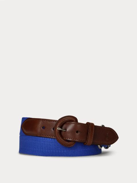 Polo Ralph Lauren Webbed Cotton & Leather Belt