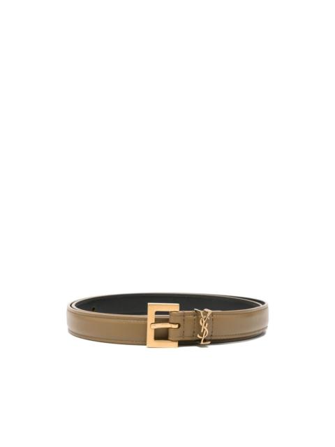 SAINT LAURENT Cassandre-plaque belt
