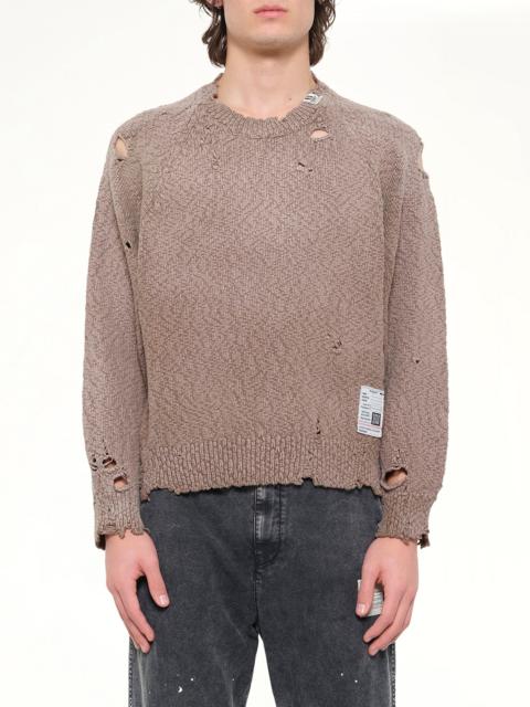 Maison MIHARAYASUHIRO Sun Faded Knit Pullover in Brown