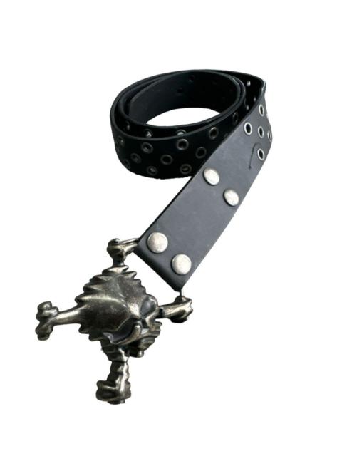 belt White leather buckle skull OAKLEY 時計