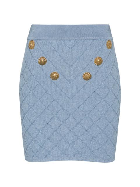 pattern-jacquard miniskirt