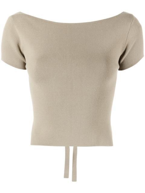 LAPOINTE boat-neck rear tie fastening top