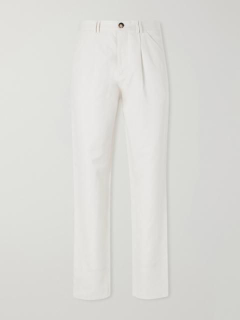 Brunello Cucinelli Slim-Fit Cotton and Linen-Blend Trousers