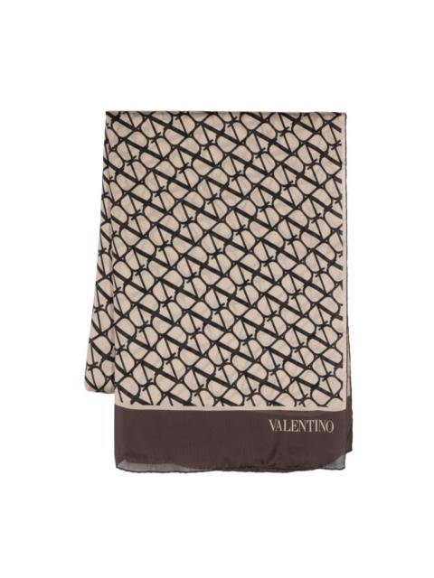 Valentino VLogo Signature-jacquard silk scarf